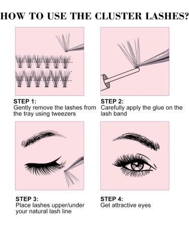 Fadlash 10D-0.07-C Cluster Eyelashes Extension 12mm - DIY Individual Lashes for Self-Application - Buy Online on GoSupps.com