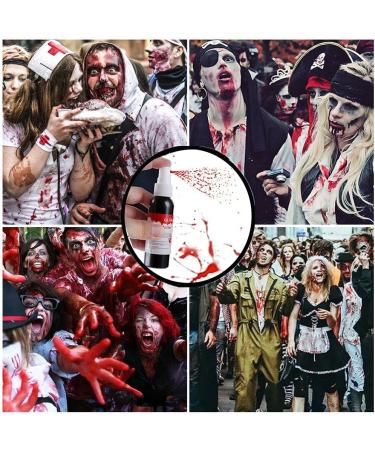 1.06 oz Go Ho Blood Splatter Fake Blood Spray for Halloween Costume Cosplay - Washable Body Paint for Zombie, Vampire, Clown Makeup - Buy Online on GoSupps.com
