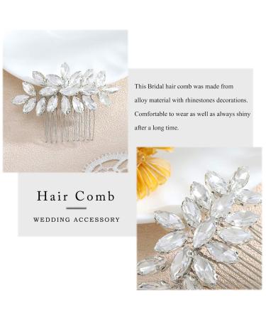 Bride Crystal Wedding Hair Comb - Rhinestone Hair Piece for Women and Girls - Buy Online on GoSupps.com