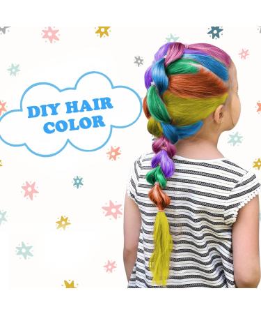 Kids Hair Chalk Comb Set - Washable Temporary Hair Dye for Ages 5-10 | Perfect Birthday Party Gift | Cosplay and DIY Fun | Blue, Pink, Purple, Green, Orange, Yellow | Christmas Upgrade - Buy Online on GoSupps.com