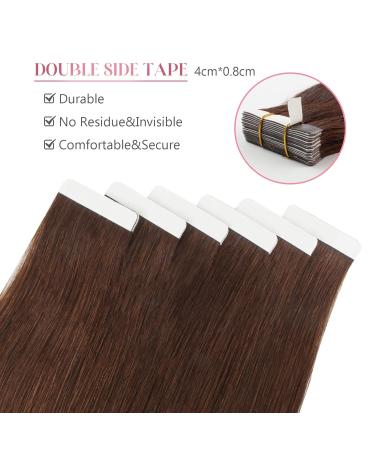 Sixstar Hair Extensions - 20pcs Tape In 50g 55cm Remy Human Hair - Invisible 14 Inch 3# - Buy Online on GoSupps.com