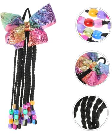 HEMOTON Ponytail Beads and Dreadlocks Synthetic Hairpiece Ponytail Hair Extension Cosplay Hair Accessory Women Hair Extension Braided Wigs Women's Hairpin Chemical Fiber To Weave 29X16CM As Shown 03 - Buy Online on GoSupps.com