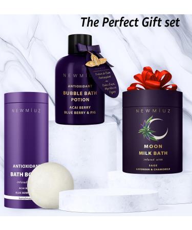 Antioxidant Acai Berry Bath Bombs Blueberry Fig Large Luxury Bubble Bath Bomb Set for Girls Cleanse & Detox Bathbombs Fizzies Relaxation Spa self Care Stress Relief Gifts for Women Stocking Stuffers - Buy Online on GoSupps.com