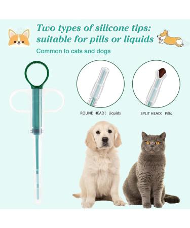 Silicone Cat Dog Pill Popper Set with 4 Tips & Cleaning Tools - Buy Online on GoSupps.com