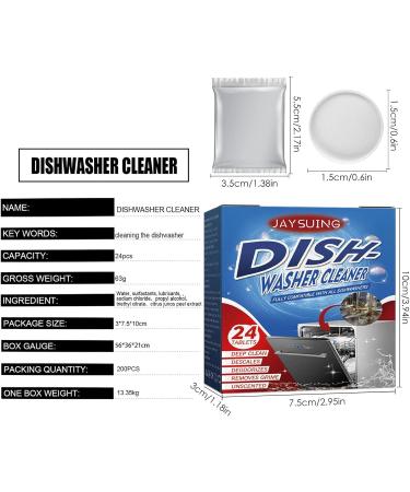 Dishwasher Cleaner Tablets | Dishwasher Tablets | Set of 24 Washing Machine and Dishwasher Cleaning Tablets Dishwasher Detergent Removes Limescale Build Up Hard Water Stains Grease and Odor - Buy Online on GoSupps.com