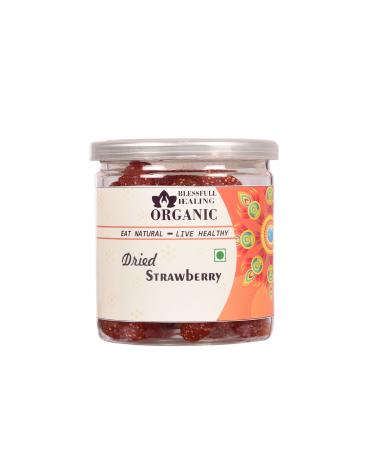 Blessfull Healing Organic Dried Strawberry 300 Gram Airtight Container (Packing May Vary)