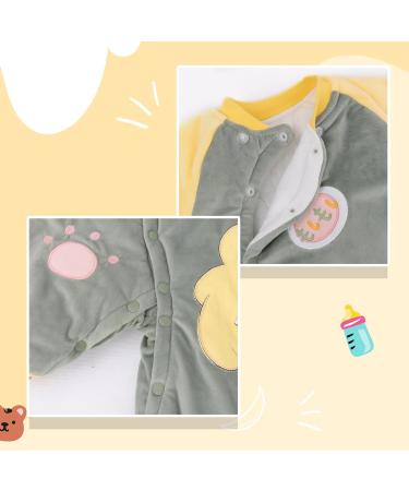 Baby Rompers with Booties Hat Set | Boys Girls Cotton Jumpsuit | Infant Winter Outfit 3-6 Months - Buy Online on GoSupps.com