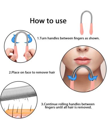 NOENNULL Hair Removal Spring Professional Thread Tool for Women and Men Painless Epilator for Upper Lip Chin Cheeks Eyebrows and Forehead - Buy Online on GoSupps.com