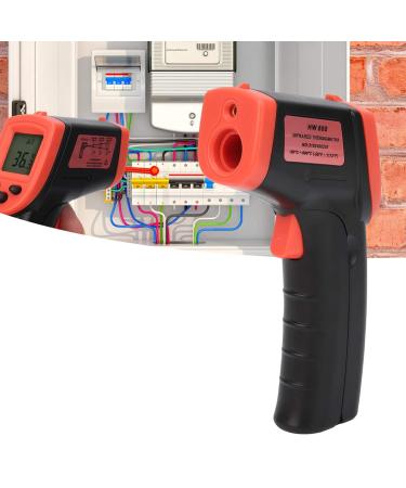 LANTRO JS HW600 Non-Contact Infrared Thermometer - LCD Digital Temperature Gun (Red) | Fast International Shipping - Buy Online on GoSupps.com