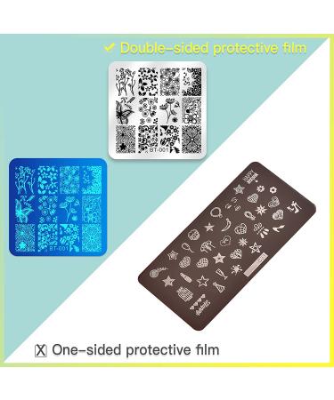 Biutee Nail Stamping Set - 12 Plates, 1 Stamper & Scraper, Gift Box Included | French Tip & Floral Patterns - Buy Online on GoSupps.com