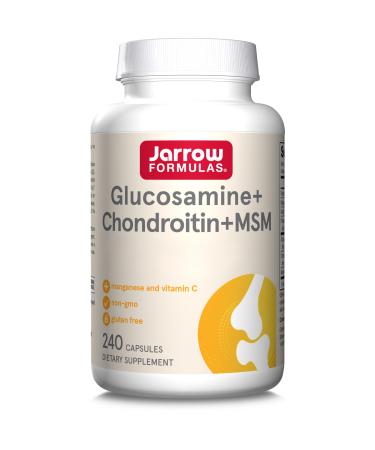 Jarrow Formulas, Glucosamine Chondroitin MSM, 240 Capsules, Laboratory Tested, Gluten Free, Soy-Free, Non-GMO