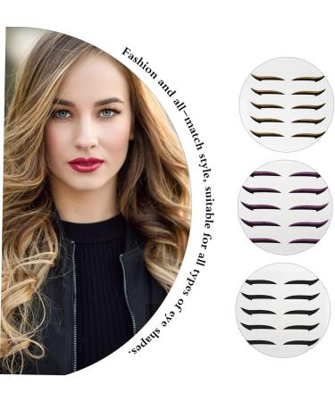 FOMIYES 20 pairs Adhesive Eyeshadow Purple Personalized Fashion Charming Gold Strips Eyelid Black Women 1 count (Pack of 1) Assorted Color - Buy Online on GoSupps.com