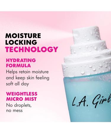L.A. Girl Cosmetics PRO Perfect Setting Spray Dewy Finish Alcohol-Free Birch Sap + Water Base Micro Mist Formula Hydrating Pore-Blurring Fragrance-Free GFS300 - Buy Online on GoSupps.com