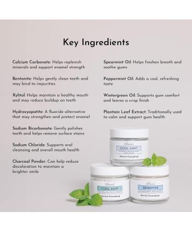 Just Ingredient Remineralizing Tooth Powder 2 Pack Fluoride-Free Natural Whitening Toothpaste Powder for Enamel Support Sensitive Teeth & Fresh Breath Vegan Clean Ingredients - Buy Online on GoSupps.com