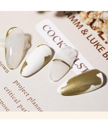 Metallic Painting Gel Polish - Painted Gel Nail Polish - 3D Metal Painting Drawing Mirror Gold Nail Gel Polish - High Shine Nail Polish Flower Drawing Soak Off UV Nail Liner Gel DIY Nail Manicure - Buy Online on GoSupps.com