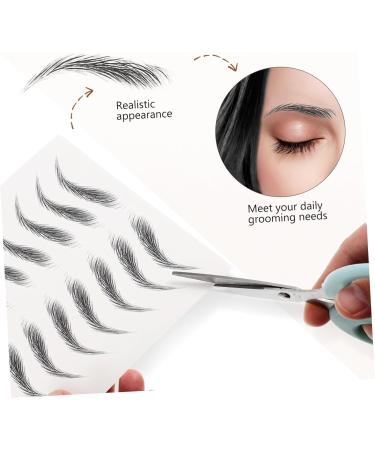 Didiseaon 6 Sheets Bionic Eyebrow Patch Stick on Eyebrows False Eyebrows Waterproof Eyebrow Paper Black - Buy Online on GoSupps.com