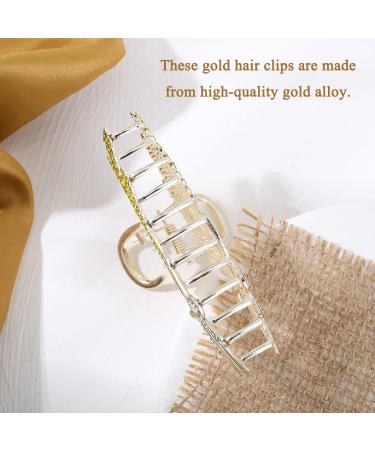 WODICO 6 Pcs Cute Flower Claw Clips for Thin or Thick Hair - Golden Metal Hair Accessories for Women & Girls - Buy Online on GoSupps.com