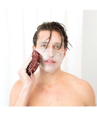 Casamera Red Clay Infused Loofah Body Scrubber - Shower & Bath Exfoliating Sponge - Buy Online on GoSupps.com