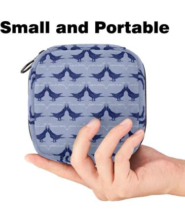 Shop Parrot Bird Pattern Menstruation Pad Bag with Zipper - Stylish Women's Napkin & Tampon Pouch for Girls - Buy Online on GoSupps.com