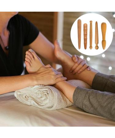 5-Piece Trigger Point Massage Device Set | Wooden Acupressure Roller & Pen for Pain Relief | International Shipping Available - Buy Online on GoSupps.com