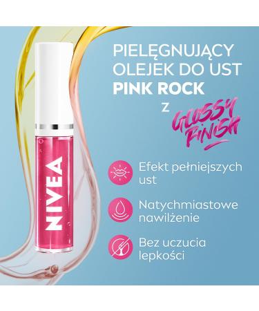 NIVEA Pink Rock Nourishing Lip Oil 5.5 ml - Buy Online on GoSupps.com