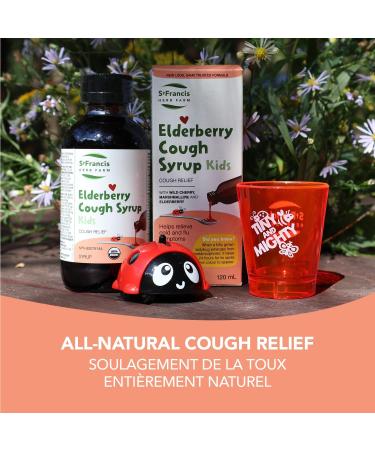 St. Francis Herb Farm Elderberry Cough Syrup for Kids | Cough Syrup to Provide Maximum Immune Support | Great-Tasting Cough Medicine | Elderberry | Wild Cherry Bark | Honey | 120 mL - Buy Online on GoSupps.com
