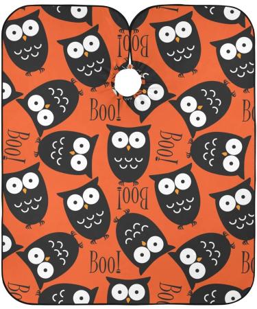 Waterproof Barber Cape - Owl Orange & Cheetah Haircut Bib for Men & Women | Unisex Hair Cutting Cape - Buy Online on GoSupps.com