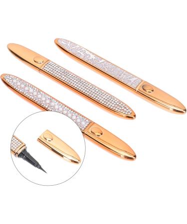 Didiseaon 3pcs Eyeliner Cosmetics Eye Line Pencils Eye Pencil Black Alloy Miss No Smudge Gold and Silver - Buy Online on GoSupps.com