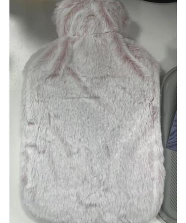 Bolei 2L Hot Water Bottle with Soft Cover | Exhaustion-Proof Natural Rubber Bed Bottle & Hand Warmer | Pain Relief for Kids & Adults | Fluffy Kangaroo Pocket - Pink - Buy Online on GoSupps.com