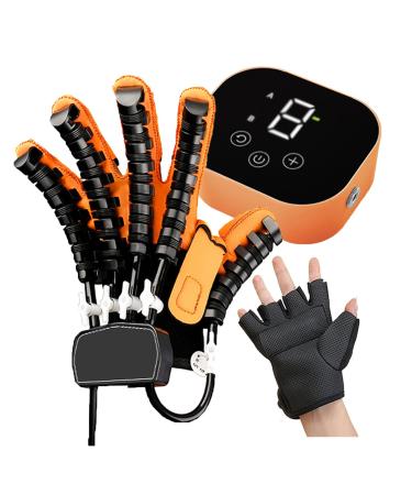 Upgraded Robotic Rehabilitation Gloves Stroke Rehabilitation Aids for Hand Stroke Hand Recovery Equipment for Hand Dysfunction Patients Hemiplegia Trainer Left Hand X-Large