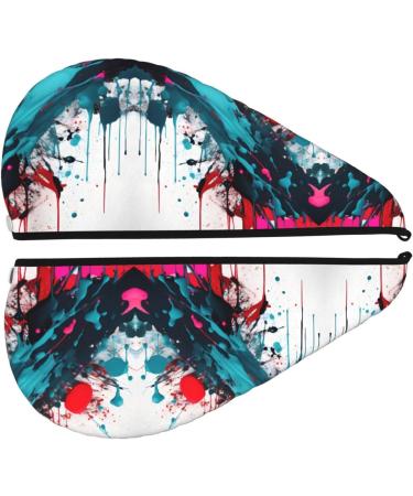 Buy Abstract Coral Velvet Dry Hair Cap with Buttons - Perfect for Curly Long & Thick Hair | Anti-Frizz Solution - International Shipping Available - Buy Online on GoSupps.com