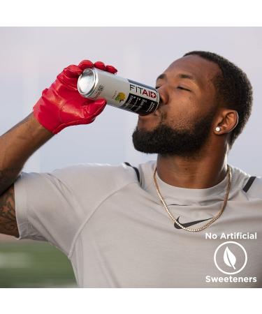 FITAID Recovery Blend - BCAAs, Glucosamine, Electrolytes, Omega-3s, Green Tea - 100% Clean, Paleo, Vegan & Gluten-Free - No Artificial Flavors or Sweeteners - 12-oz. cans (Pack of 12) - Buy Online on GoSupps.com