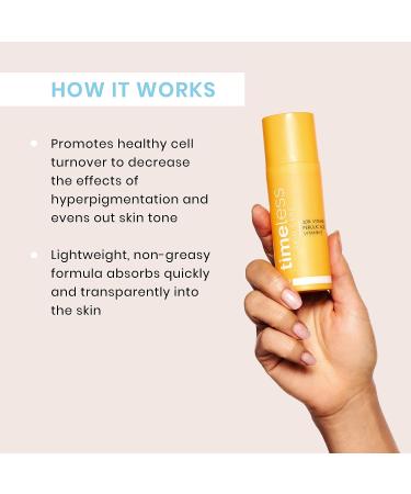 Timeless Skin Care 20% Vitamin C + E Ferulic Acid Serum - 1 oz (Pack of 2) - Daily Brightening & Corrective Serum for All Skin Types - Buy Online on GoSupps.com