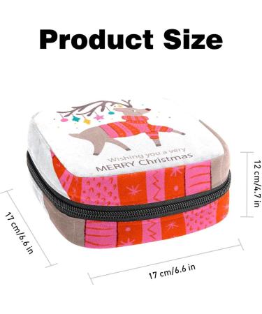 GIAPB Merry Christmas Deer Period Bag - Sanitary Napkin and Makeup Storage Pouch - Buy Online on GoSupps.com
