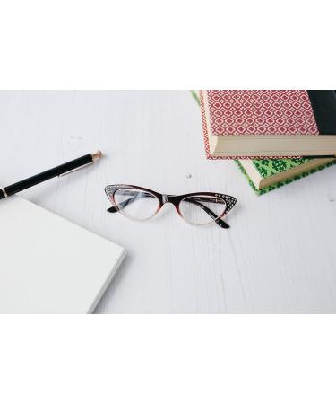 Buy Readers.com Paulina Cat Eye Reading Glasses for Women - Brown/Yellow Fade 1.50 - International Shipping Available - Buy Online on GoSupps.com