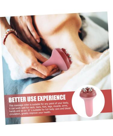 Minkissy 2-Piece Massage Roller Set | Body & Face Derma Roller Massager | Deep Pink Leg & Hand Hold Massagers | International Shipping Available - Buy Online on GoSupps.com