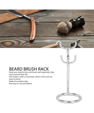 HUSHUI Stainless Steel Safety Brush Holder - Modern Rustproof Display Stand for Brushes | Durable Silver Design - Buy Online on GoSupps.com