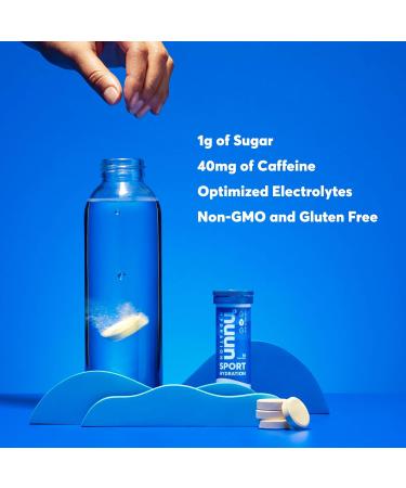 Nuun Sport + Caffeine Electrolyte Tablets - Fresh Lime Flavor 10 Servings | International Shipping Available - Buy Online on GoSupps.com