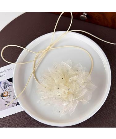 SOUTHJIELING Elegant Beige Mesh Necklace - Stylish Fashion Jewelry for Every Occasion - Buy Online on GoSupps.com