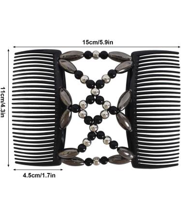 4 Pieces Magic Beads Hair Comb Hair Comb Slides Elastic Pearl Hair Combs Hair Comb for Cliping Hair Comb Elastic Beads Comb Double Clips for Women Girls Hair Accessories - Buy Online on GoSupps.com