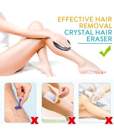 Crystal Hair Remover for Women and Men - Painless Exfoliation Tool for Arms, Legs, and Back Hair - Buy Online on GoSupps.com