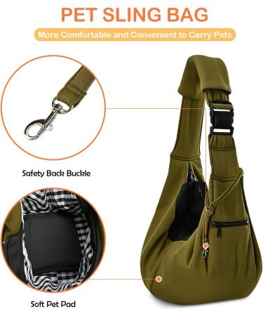 Buy All-Sopets Dog Carrier Bag - Breathable Convenient & Safe for Small Dogs & Cats | Adjustable Straps & Linen Hooks - Stylish Green Pet Carrier - Buy Online on GoSupps.com