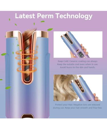 Automatic Cordless Curling Iron | 5200mAh Hair Curler with Adjustable Temperatures & Timers - Multicolored - Buy Online on GoSupps.com