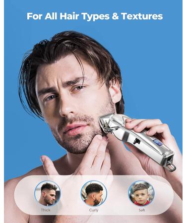 Limural Hair Clippers for Men - Professional Cordless Barber Clippers for Hair Cutting & Grooming | Rechargeable Beard Trimmer with LED Display & Silver Metal Casing - Buy Online on GoSupps.com