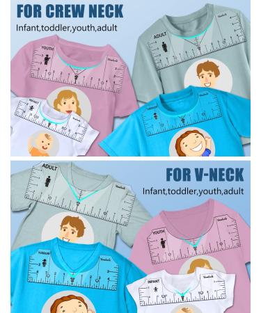 Vinyl Alignment Tshirt Ruler Guide with Soft Tape Measure - Center Designs with Precision for Cricut, Heat Press, HTV - Sewing Supplies and Crafting Tools - Transparent PVC - Professional Alignment Tool - Buy Online on GoSupps.com