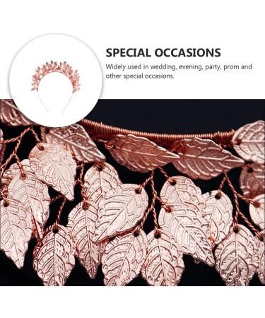 Lurrose Greek Goddess Headband Bridal Leaf Tiara Headband Leaf Vine Hair Hoop Vinatge Branch Hairband for Greek Costume Wedding Bridal Headpieces Rose Gold 18.5x12.5cm Rose Gold - Buy Online on GoSupps.com