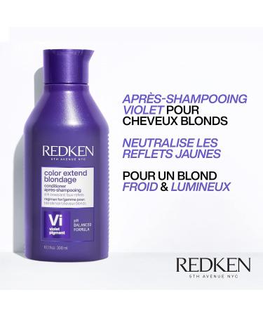 Redken Routine For Blonde and Bleached Hair Set of Shampoo Conditioner and Mask Corrects and Neutralizes Yellow and Copper Tones With Triple Acid Protein Complex Blondage - Buy Online on GoSupps.com