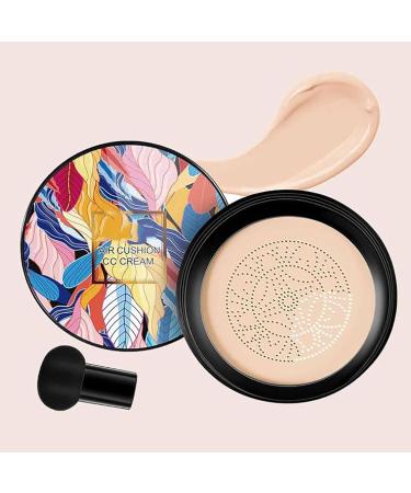 Byandbyair Makeup 2025 New Indicativet Mushroom Head Air Cushion CC Cream Byandbyair Moisturizing Cc Cream Foundation Waterproof Oil Control Full Coverage Foundation (01+02-MIX) - Buy Online on GoSupps.com