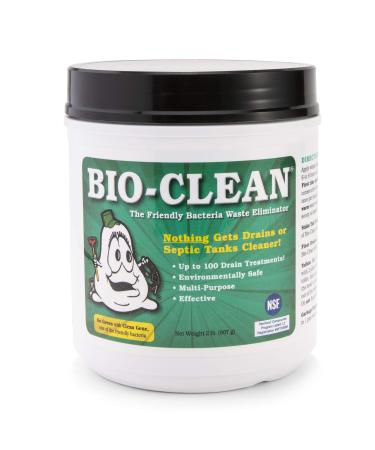 Bio-Clean Drain Septic 2# Can Cleans Drains- Septic Tanks - Grease Traps All Natural and 100% Guaranteed No Caustic Chemicals! Removes fats Oil and Grease, Completely Cleans Your System.