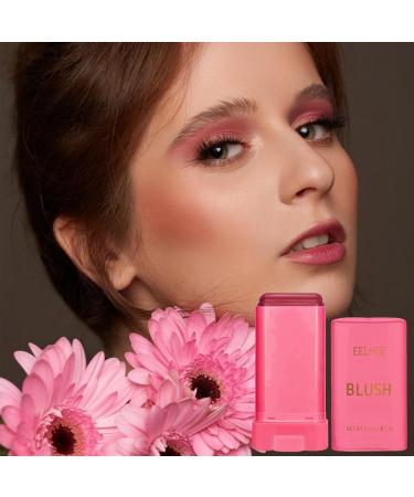 Travel Face Cream Blusher Stick - Creamy Makeup Solid Moisturizing Stick Cheeks Blusher - Cheeks Blusher Creamy Makeup Cheeks Blusher Beauty Blusher for Face Fanelod Red - Buy Online on GoSupps.com